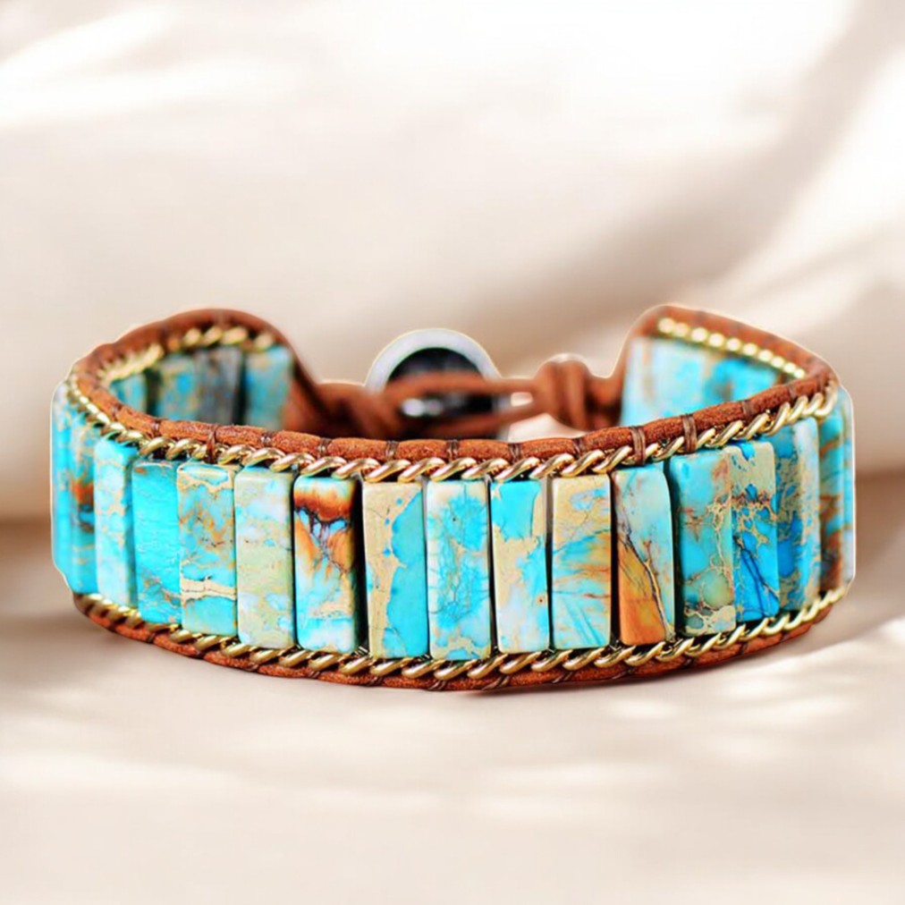Pulseira de Energia de Jaspe Turquesa
