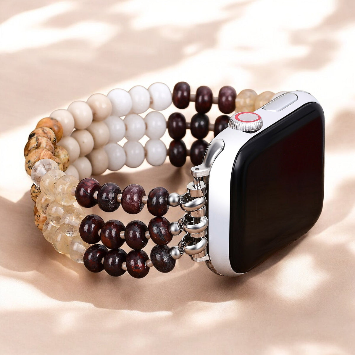 Pulseira Elástica Apple Watch de Pedra Areia Dourada