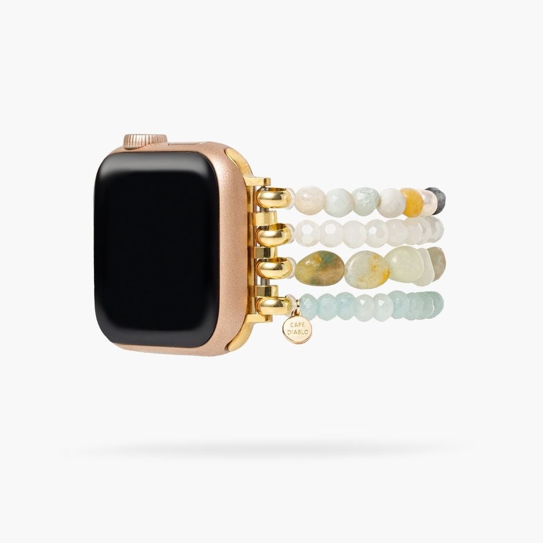 Pulseira Apple Watch Essência de Pérola Amazonita