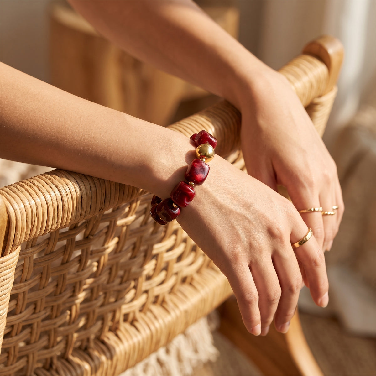 Pulseira robusta Eclipse Escarlate