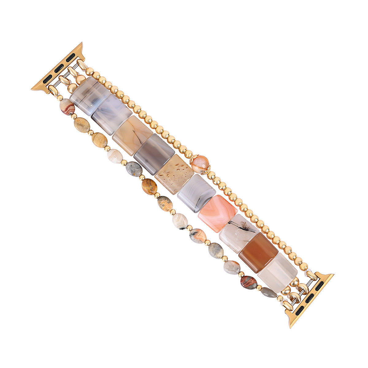 Pulseira elástica para Apple Watch de ágata Golden Hour