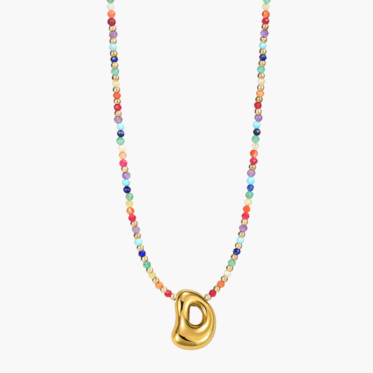 Colar Inicial Rainbow Bubble