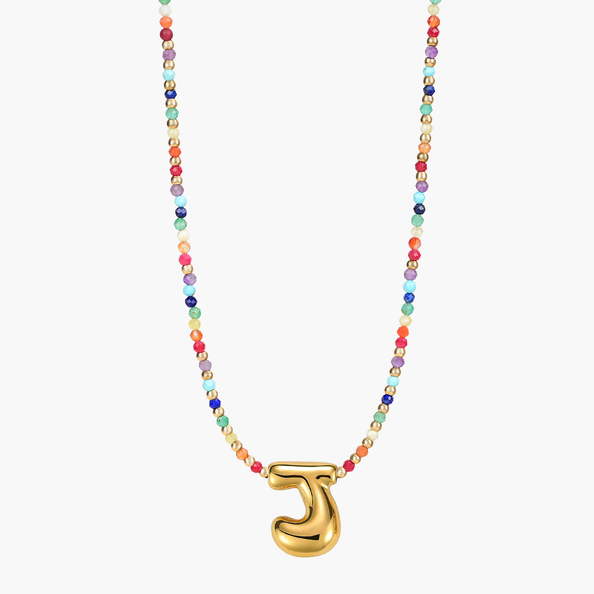Colar Inicial Rainbow Bubble
