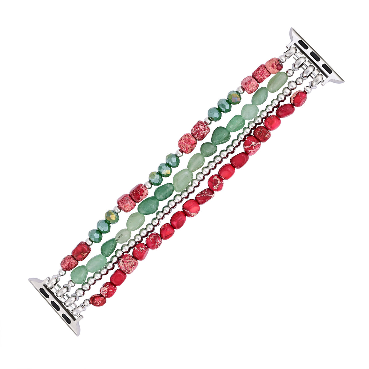 Pulseira Apple Watch Natal Elegância Prata Evergreen