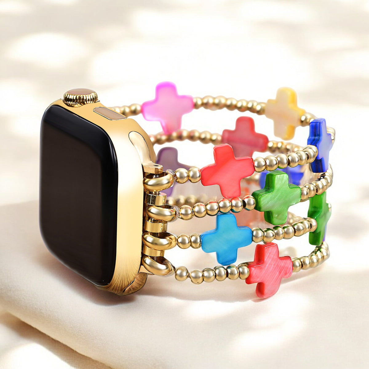 Pulseira Chakra Cross Stretch para Apple Watch