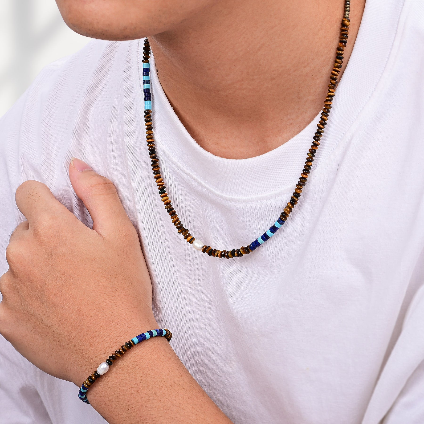 Pulseira Masculina de Cobalto da Terra