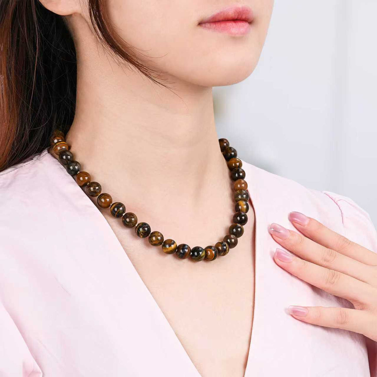 Colar Gargantilha Harmonia Olho de Tigre