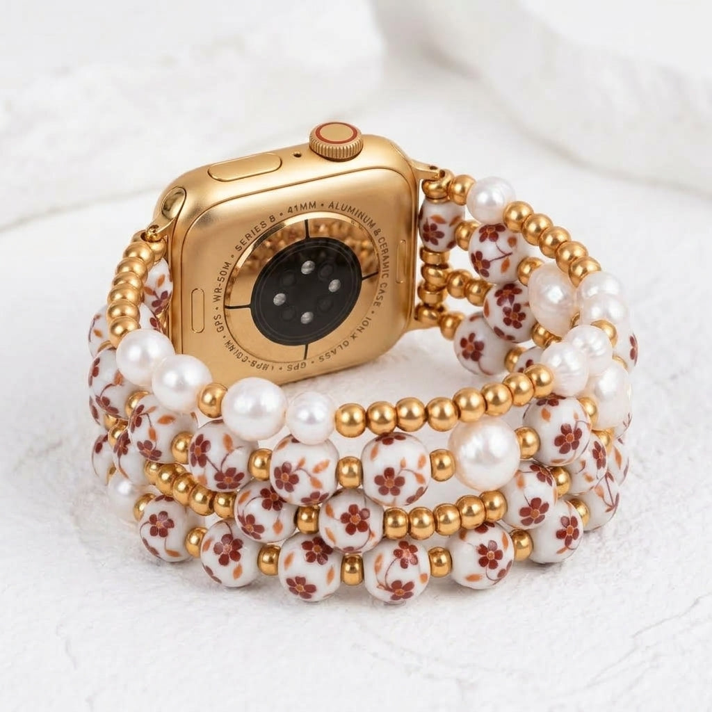 Pulseira para Apple Watch Porcelain Garden Flor de Outono