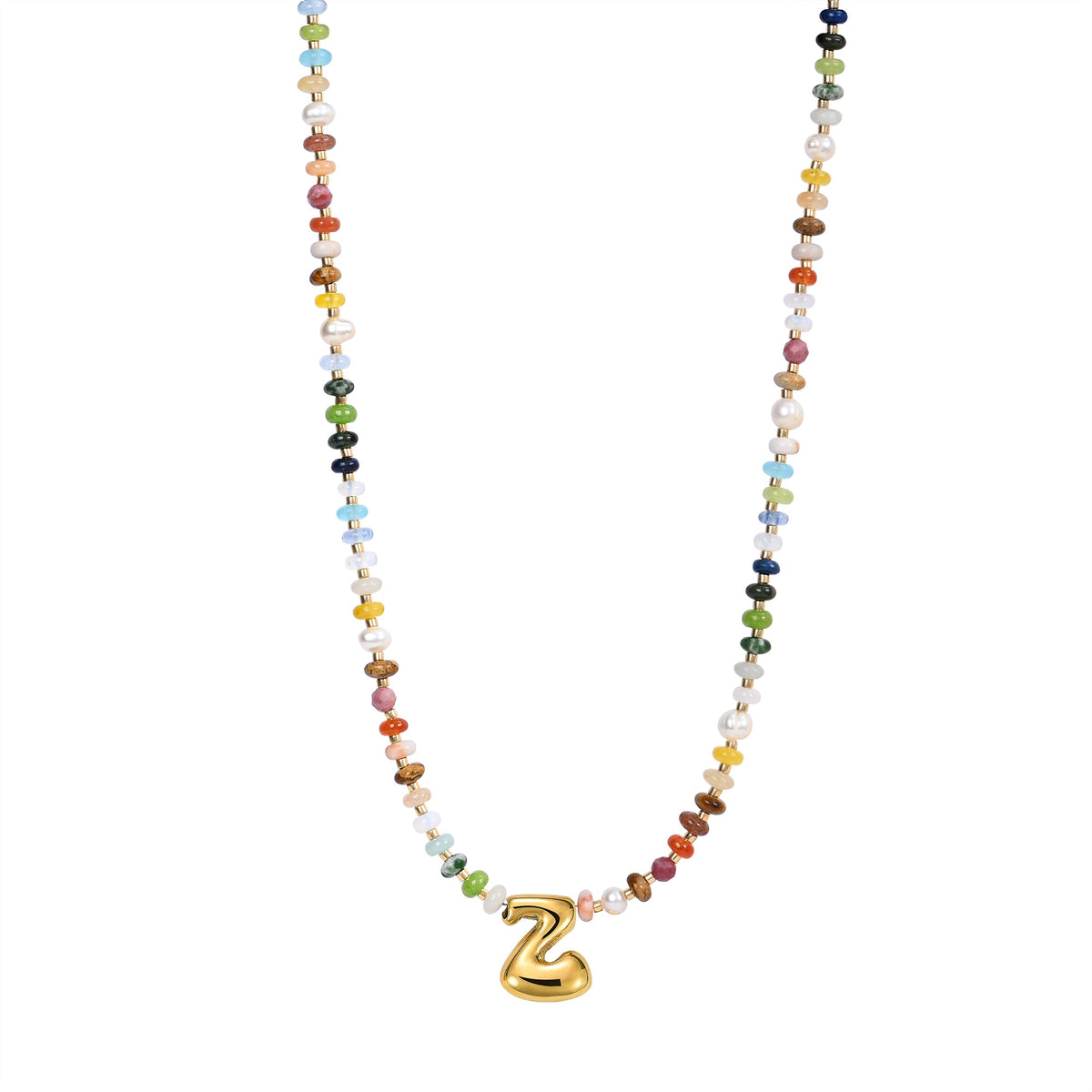Colar com Letras Bolha Multicoloridas