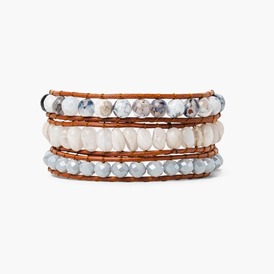 Pulseira Artesanal White Harmony Wrap