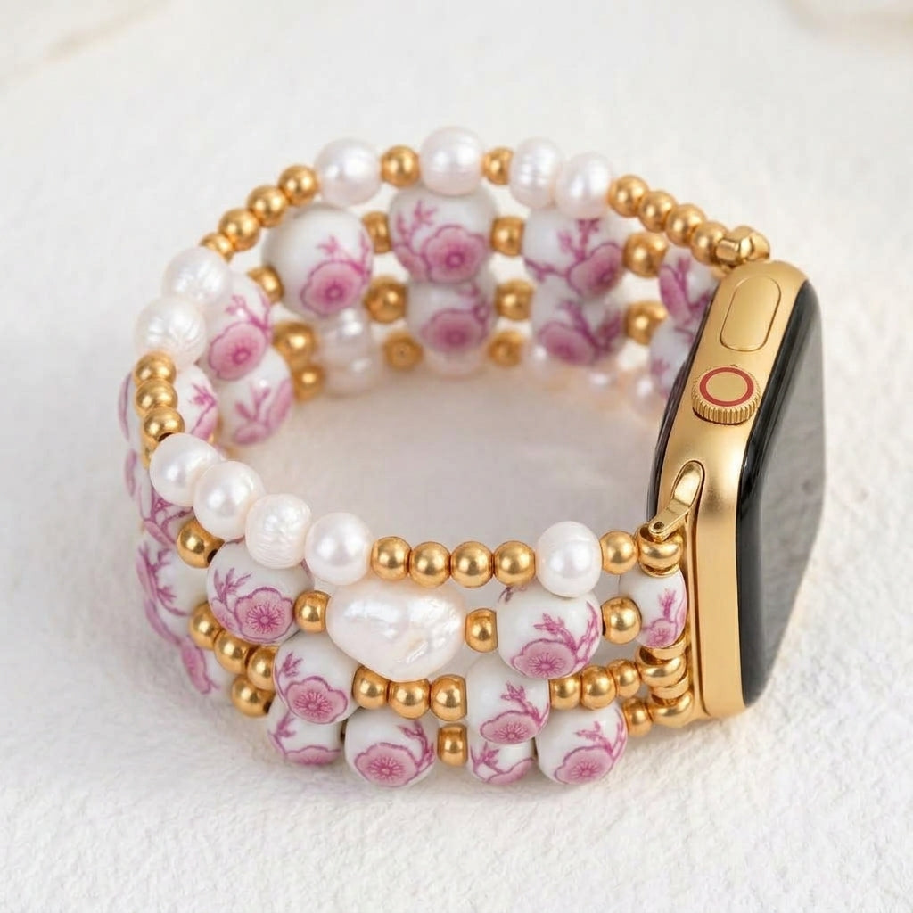 Pulseira para Apple Watch Porcelain Garden Flor de Cerejeira