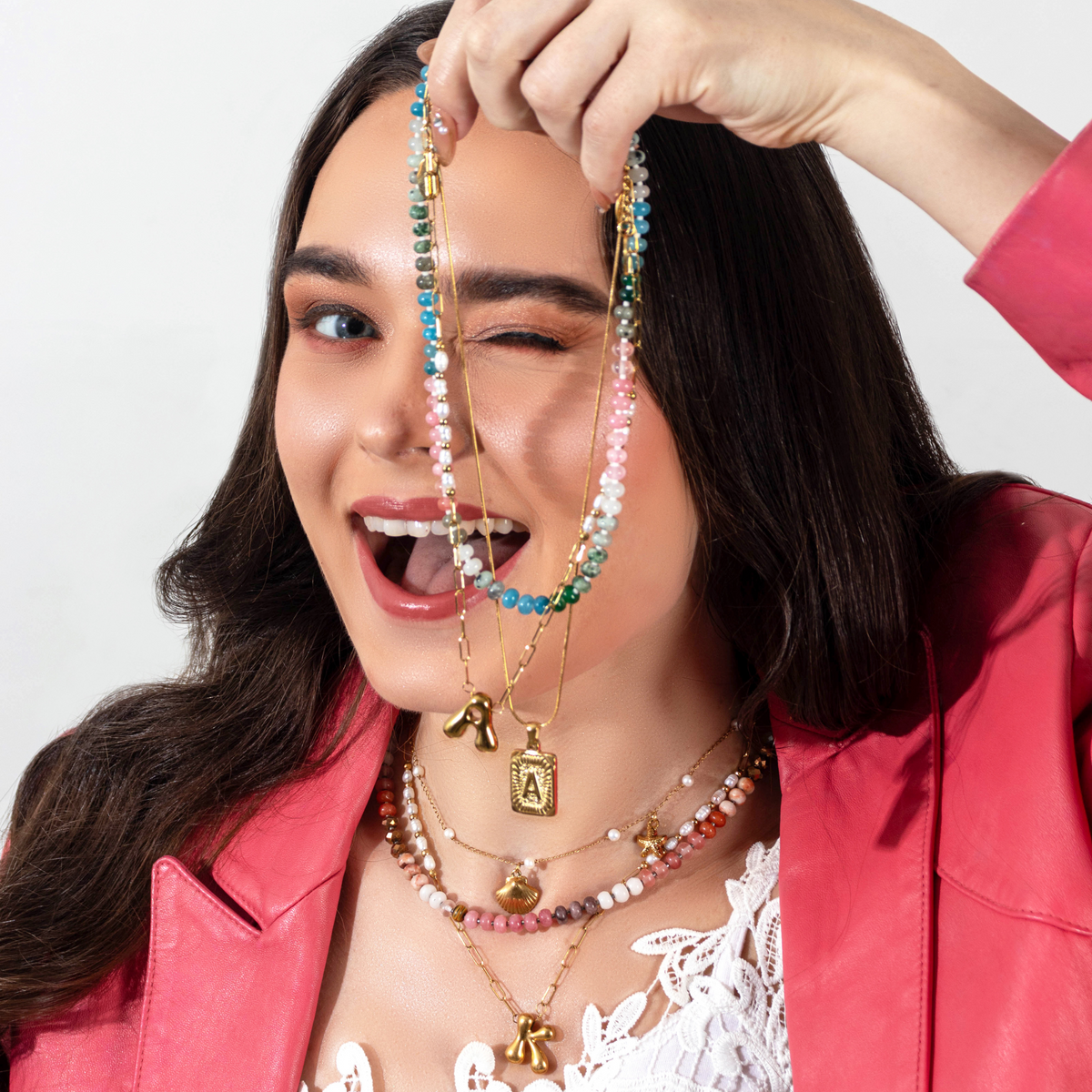 Colar de Pedra dos Sonhos Pastel