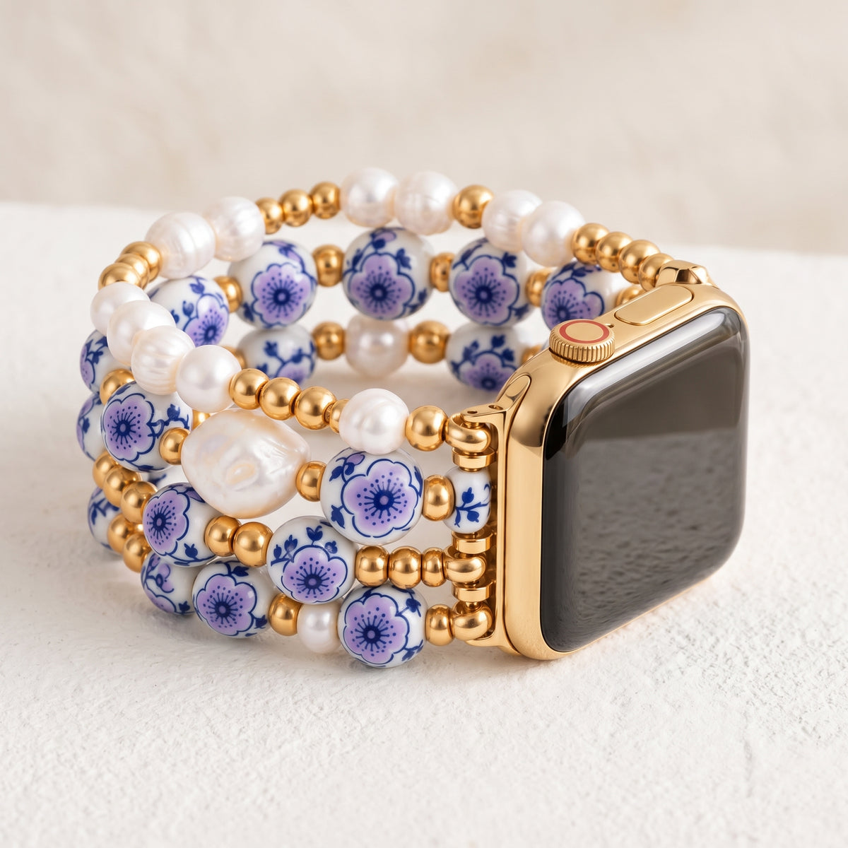 Pulseira para Apple Watch Porcelain Garden Florescer de Lavanda