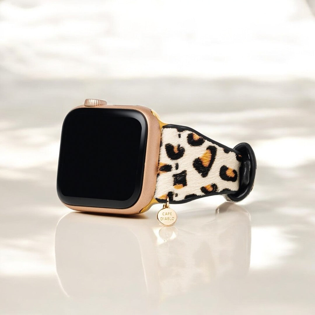 Pulseira de Relógio de Couro Apple Ivory Feline