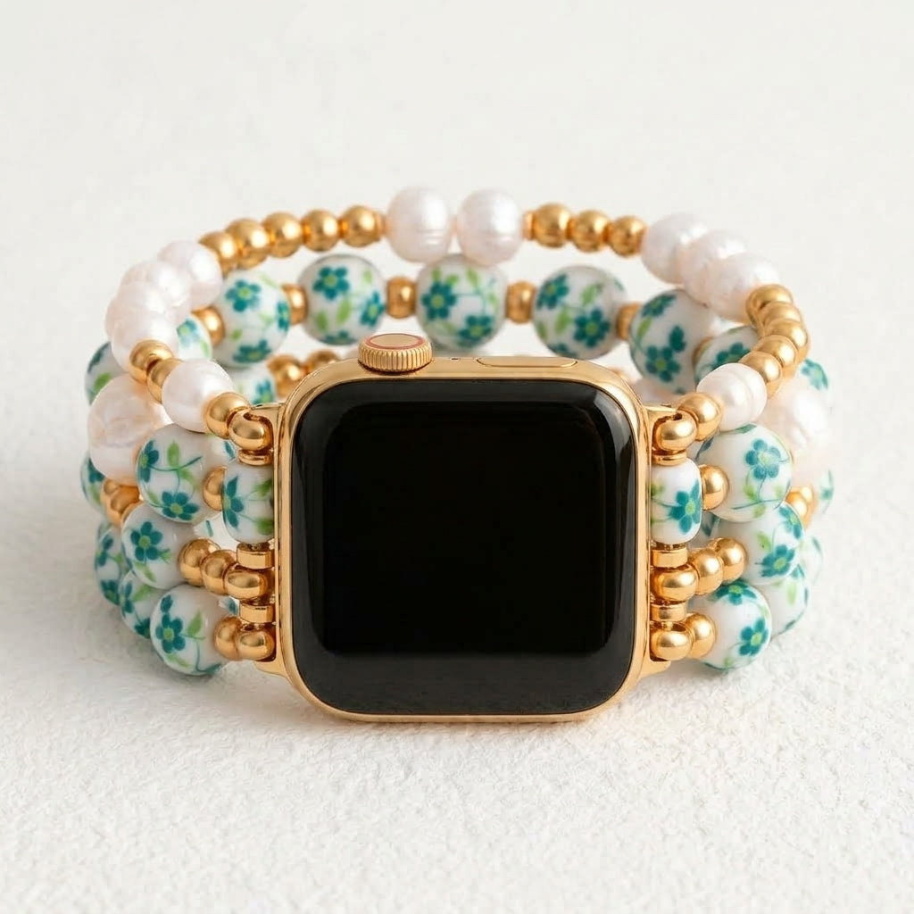 Pulseira para Apple Watch Porcelain Garden Bosque Esmeralda