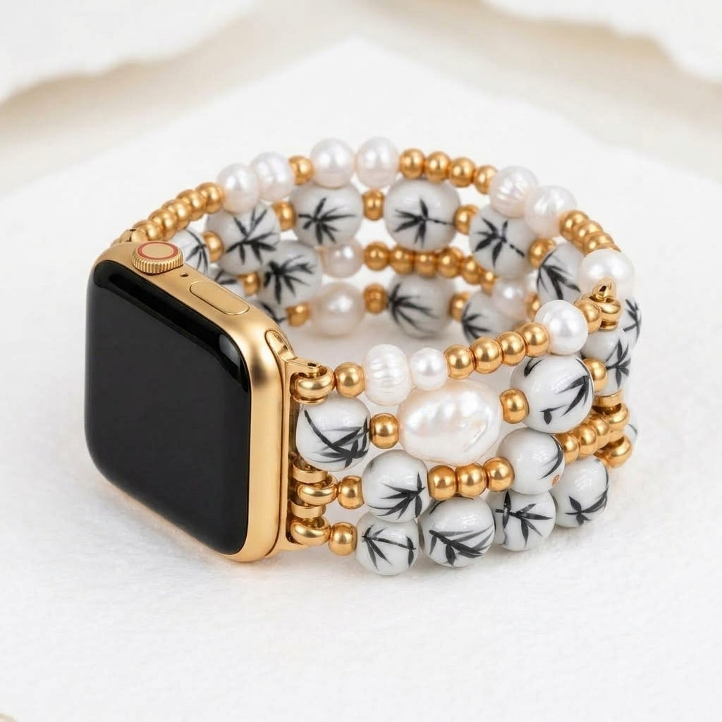 Pulseira para Apple Watch Porcelain Garden Névoa de Bambu