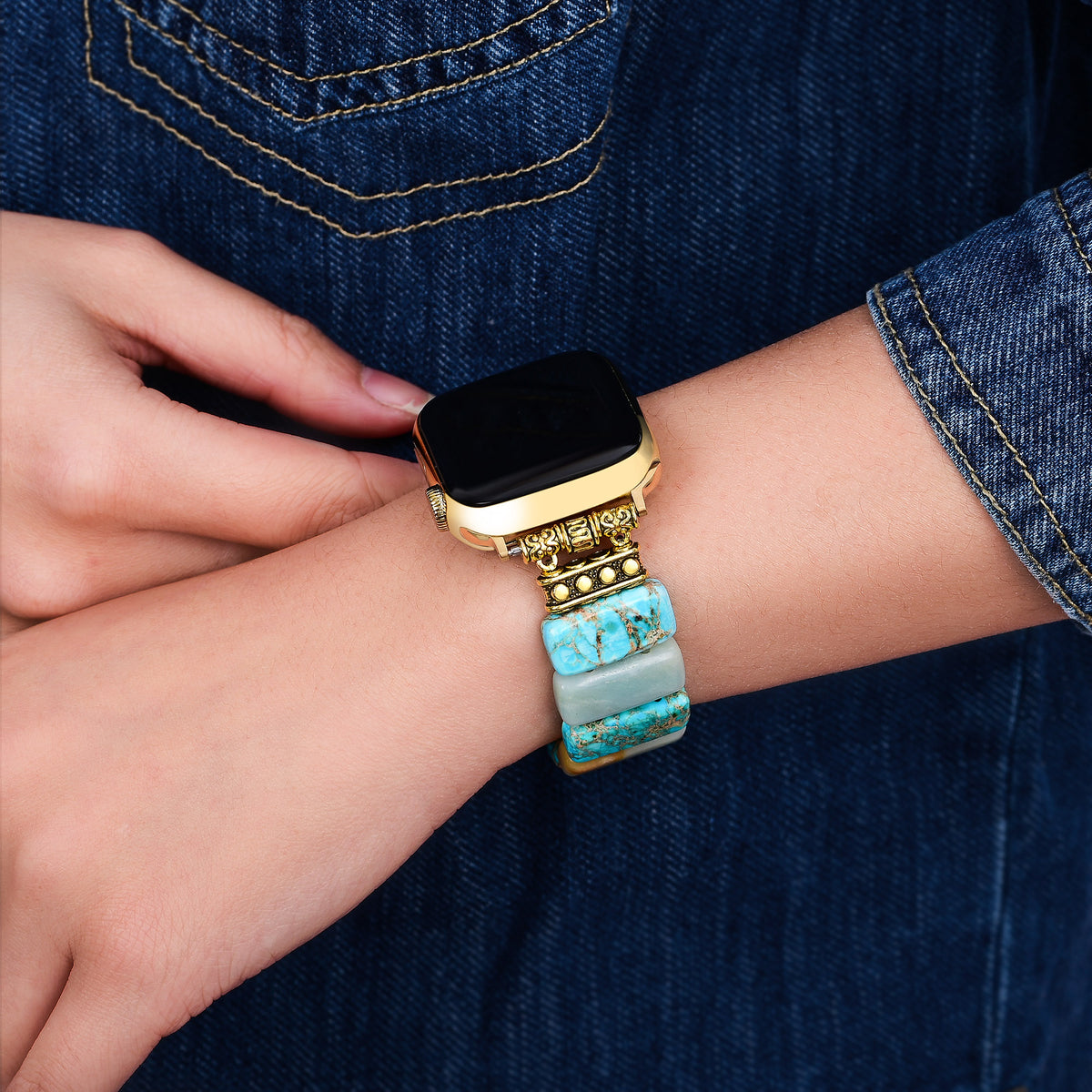 Pulseira Turquesa Earth Stretch para Apple Watch