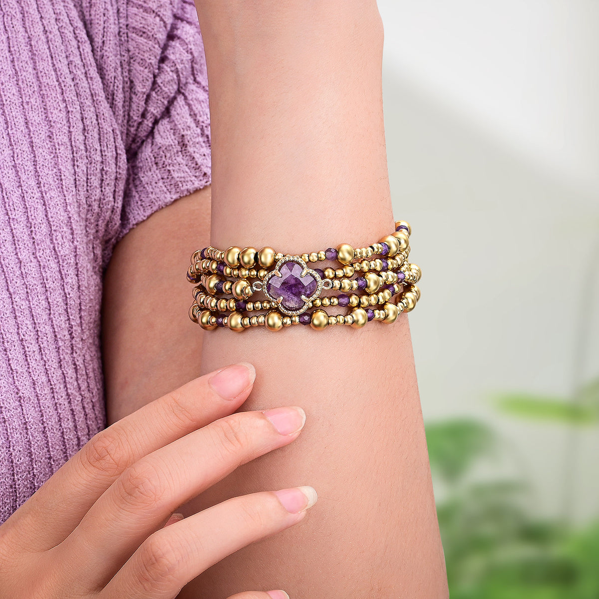 Pulseira Stretch de Proteção Imperial Ametista para Apple Watch