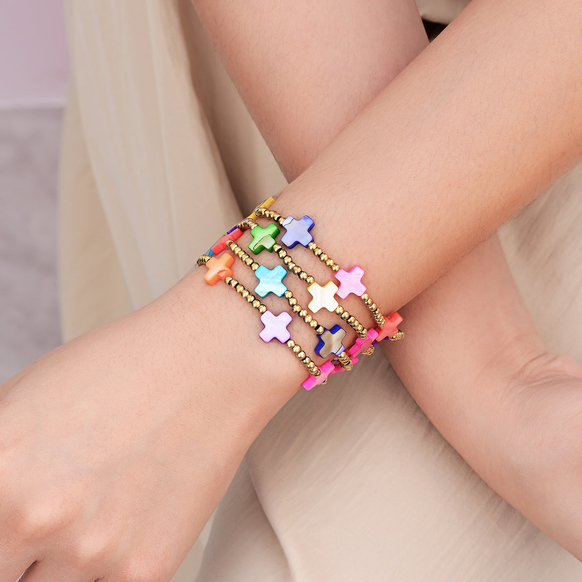Conjunto de Pulseiras Chakra Cross