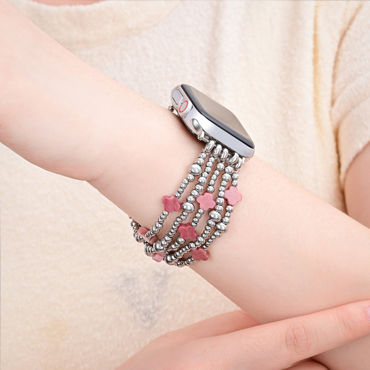 Pulseira Fiery Grace Cross Stretch para Apple Watch