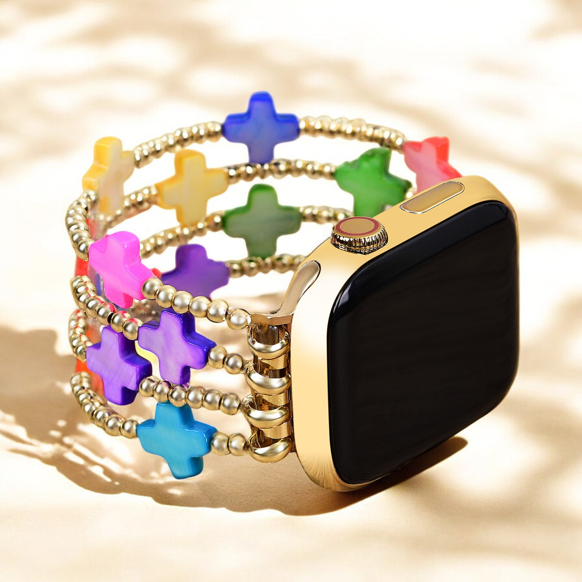 Pulseira Chakra Cross Stretch para Apple Watch