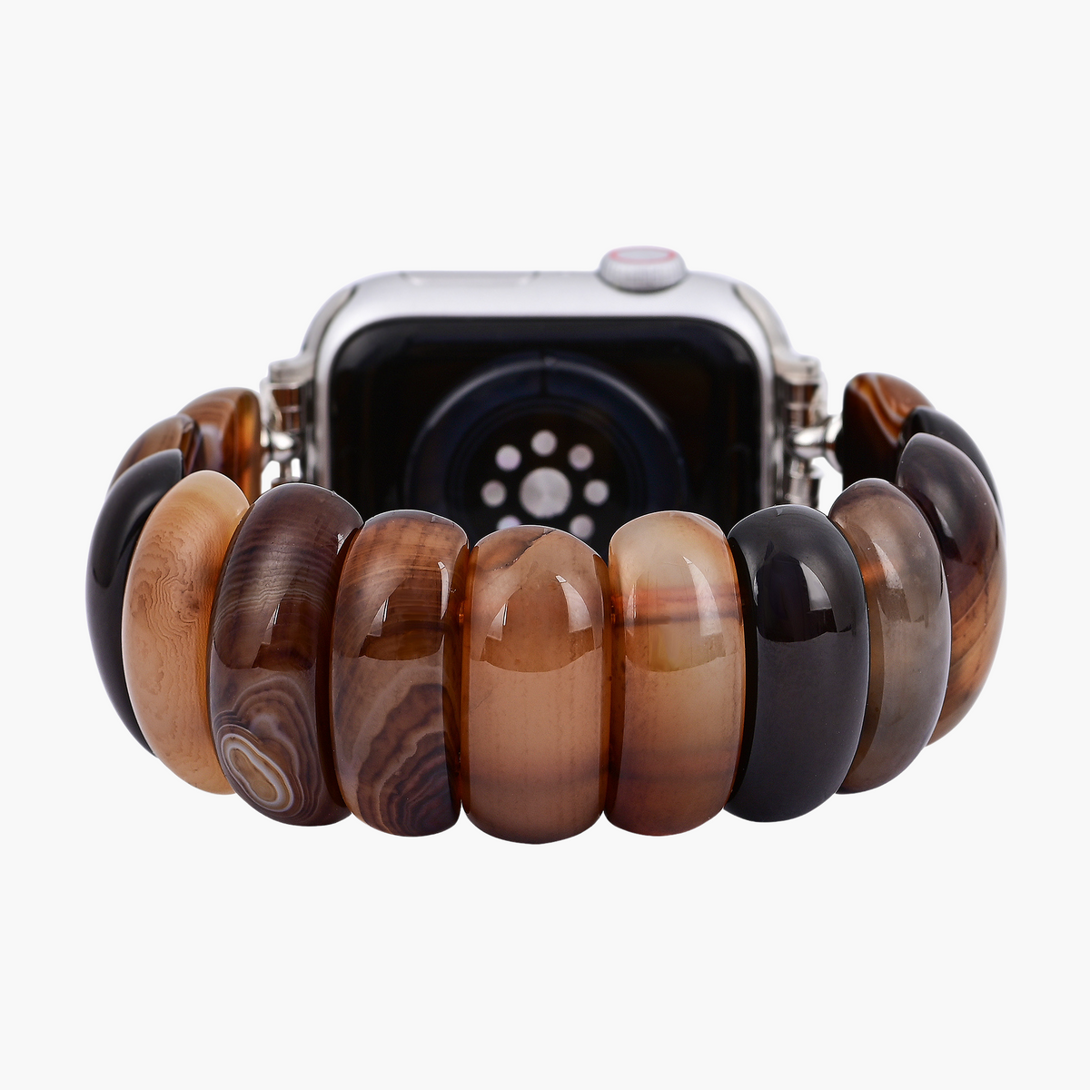 Pulseira Elástica de Ágata Earthly Ember para Apple Watch