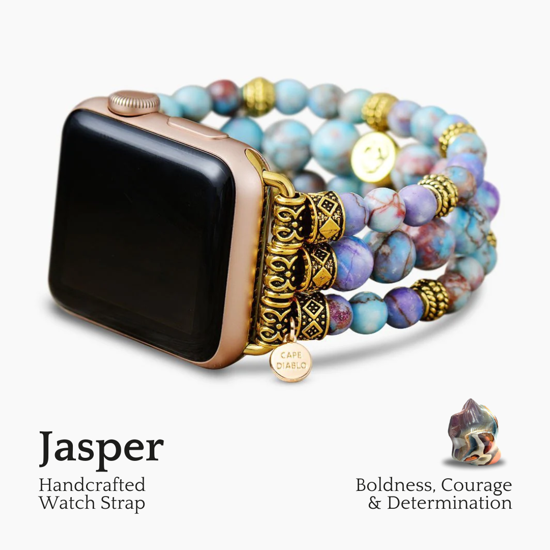 Pulseira Peaceful Jasper Stretch para Apple Watch