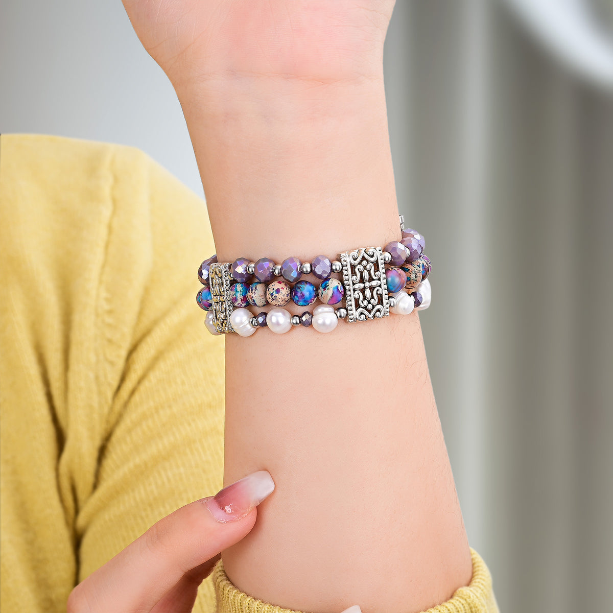 Pulseira Artisanal Jasper Oasis Stretch para Apple Watch