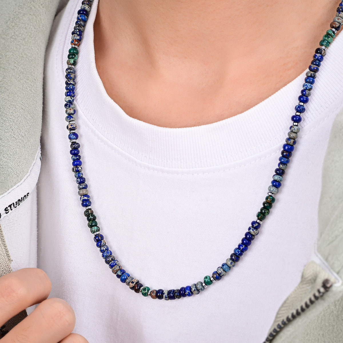 Colar Masculino Rugged Jasper