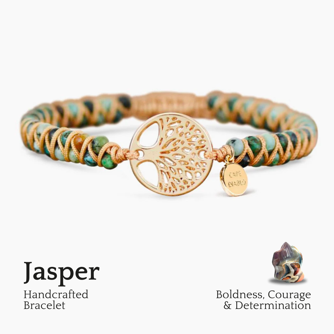 Pulseira Árvore da Vida de Jaspe Africano