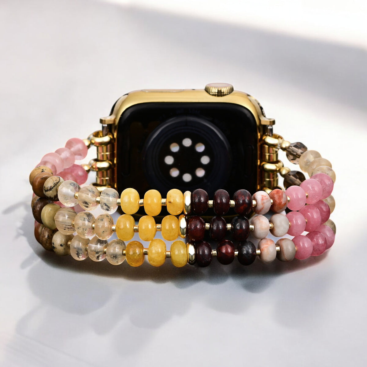 Pulseira Amber Bloom Stone Stretch para Apple Watch
