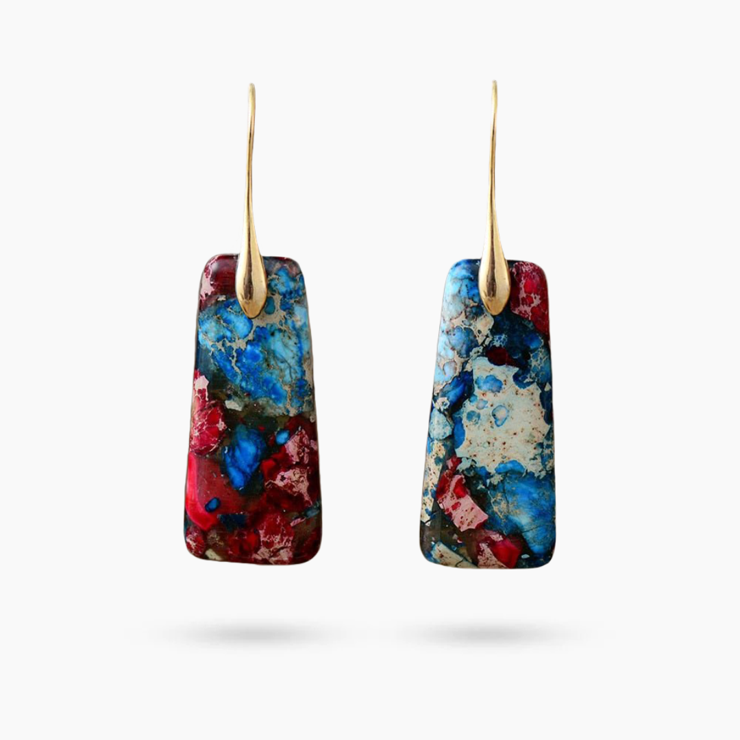 Brincos Pendentes Scarlet Tides Jasper