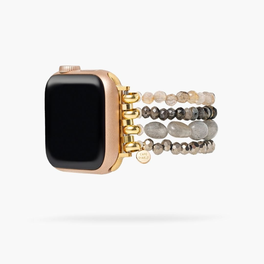 Pulseira Fusion de Ágata Labradorita para Apple Watch
