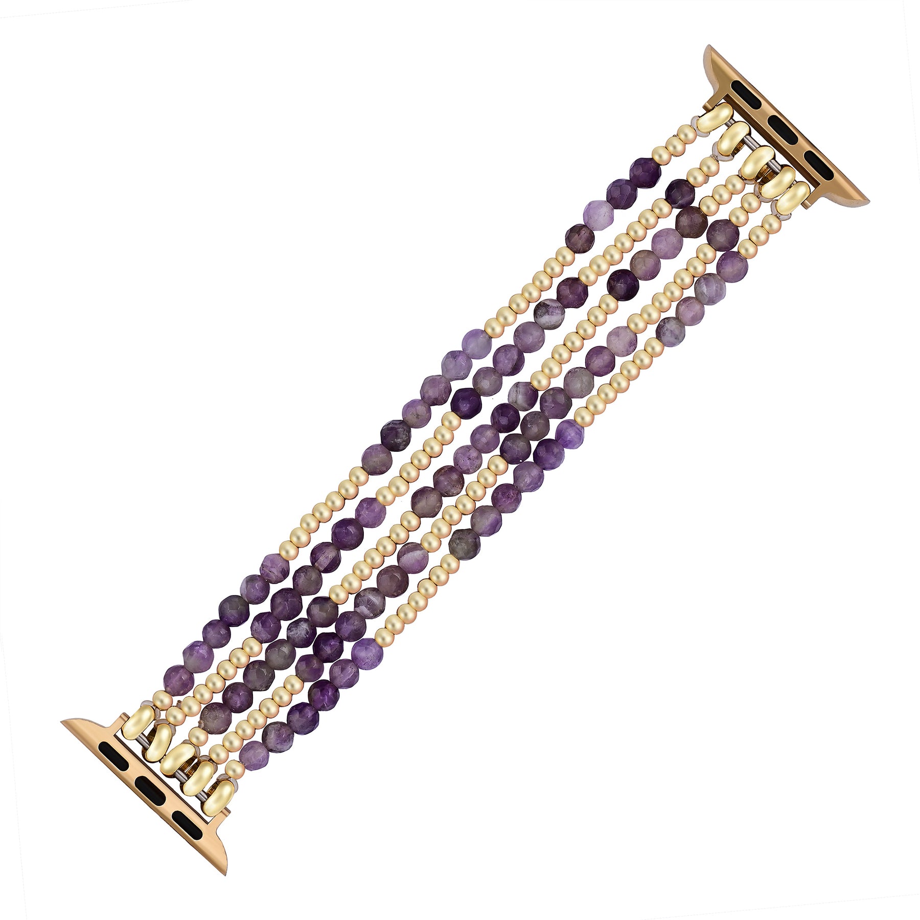 Pulseira Elástica Golden Violet Amethyst para Apple Watch