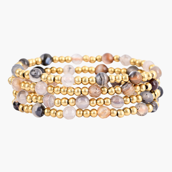 Conjunto de Pulseiras Elegância Ágata