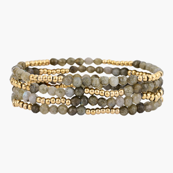 Conjunto de Pulseiras Mágicas de Labradorita