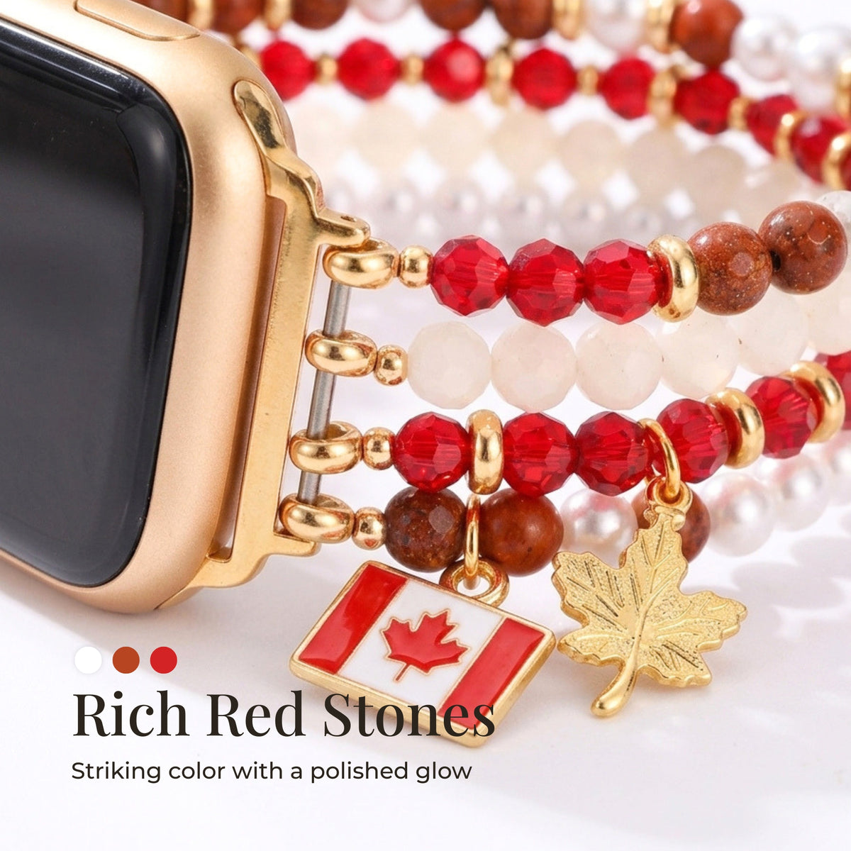 Pulseira Stretch Apple Watch Canada Maple Pearl