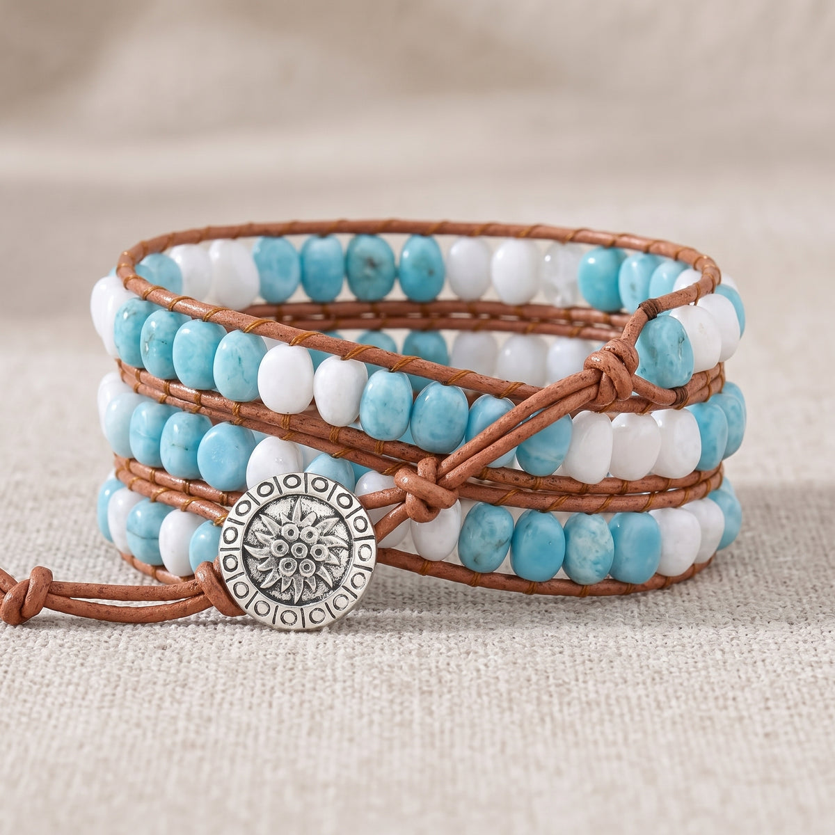 Pulseira Argentina Albiceleste com Miçangas