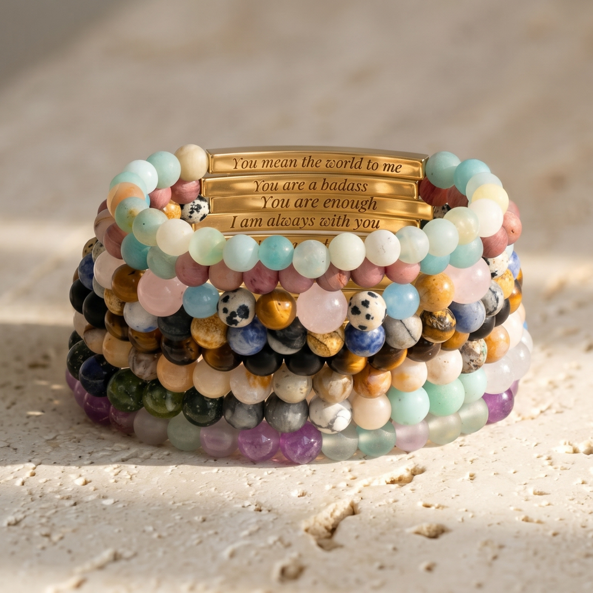 Bracelets de Pedra com Mensagem Secreta