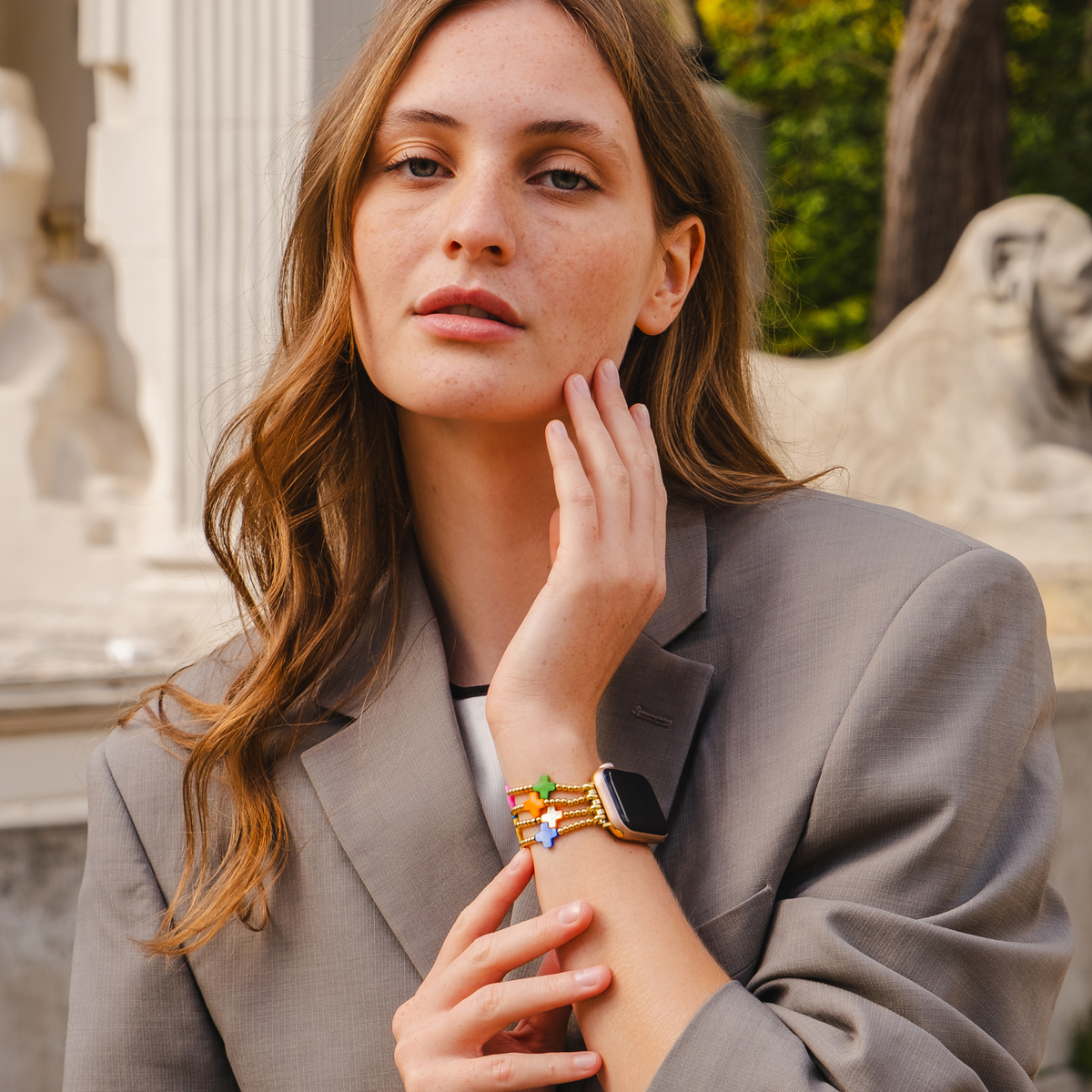 Pulseira Chakra Cross Stretch para Apple Watch
