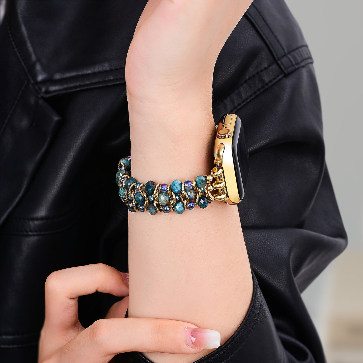 Pulseira Trançada Elástica Crystal Shores para Apple Watch