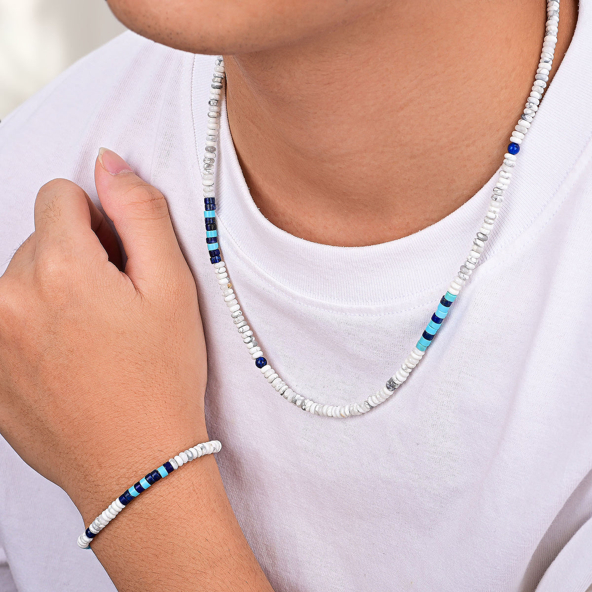 Colar Oceano de Hematita Masculino