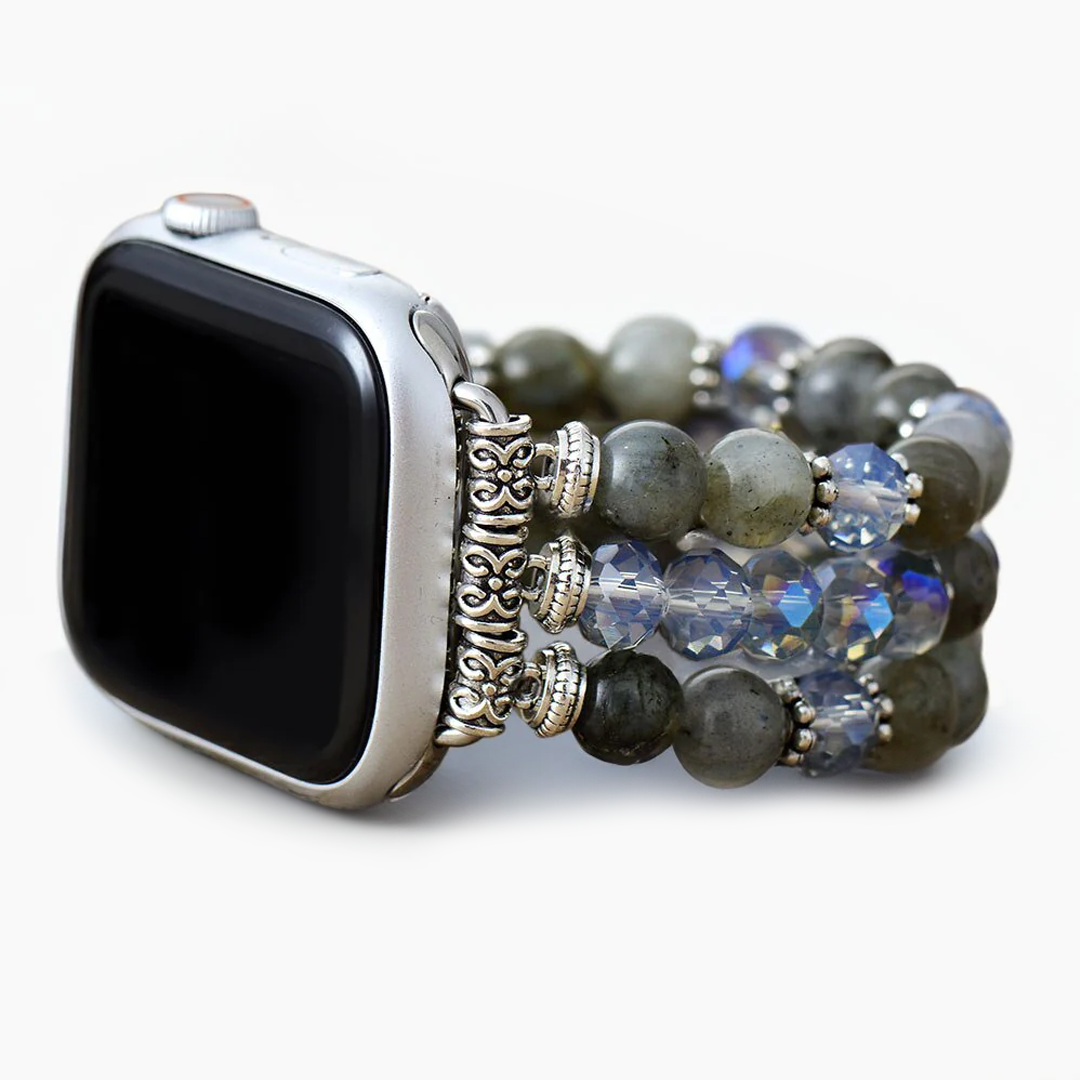 Pulseira Elástica de Cristal Ágata para Apple Watch