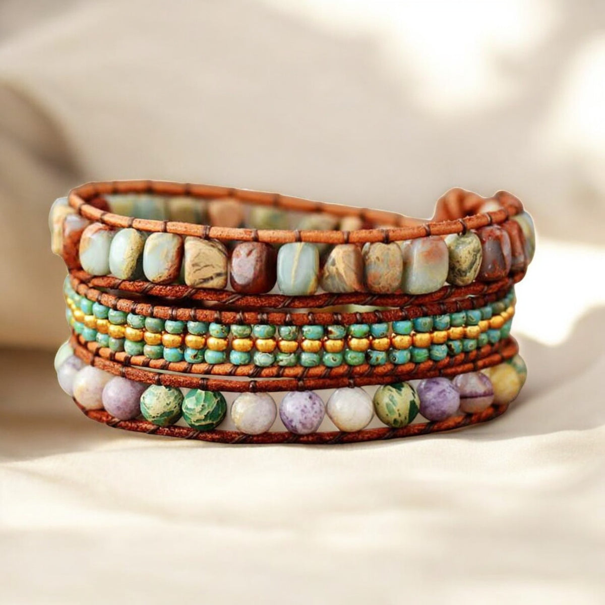 Pulseira tipo wrap Princesa Boêmia