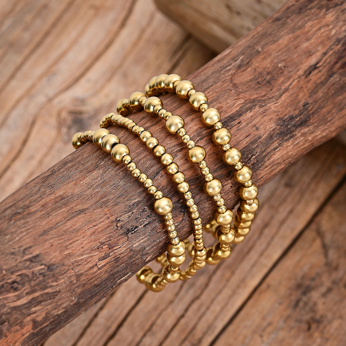 Conjunto de Pulseiras Golden Demure