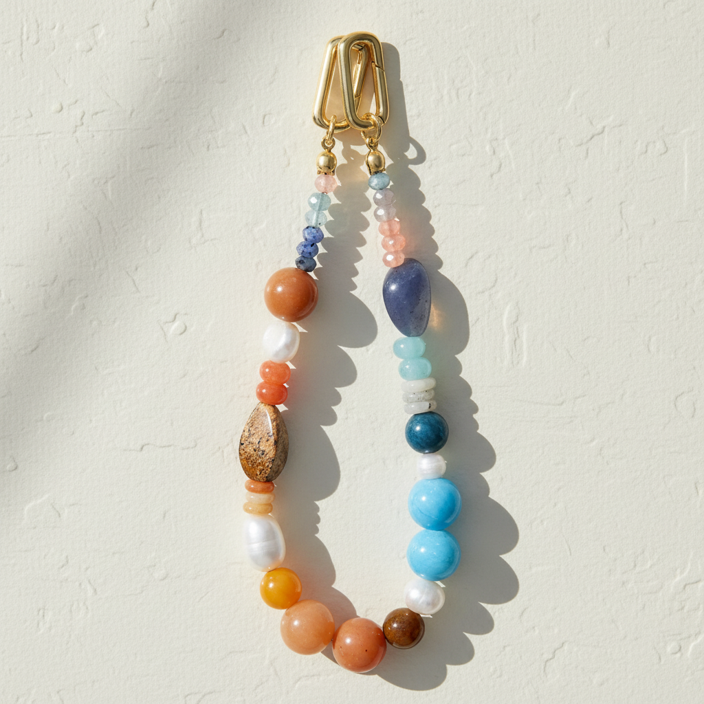 Pingente de Bolsa Harmonia de Aventurina Azul