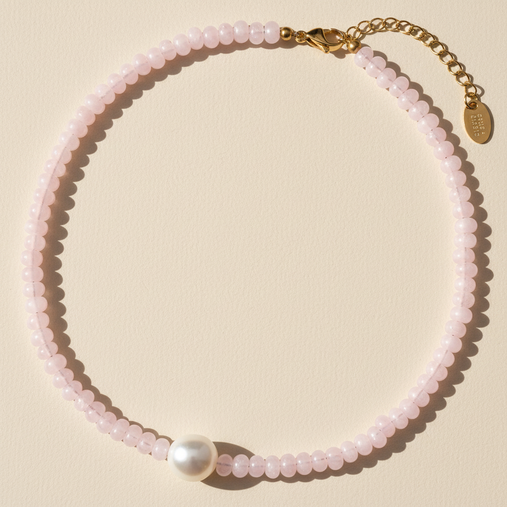 Colar de Pérola Rose Glow
