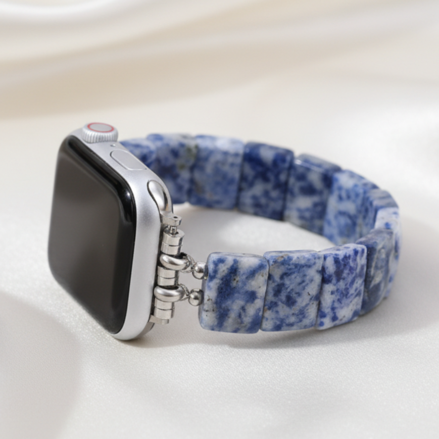 Pulseira Elástica de Sodalita Azul Horizonte para Apple Watch