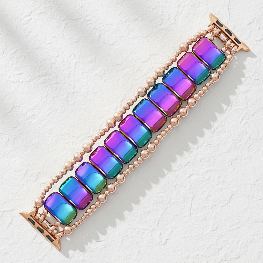 Pulseira Elástica Apple Watch Euforia Rosa