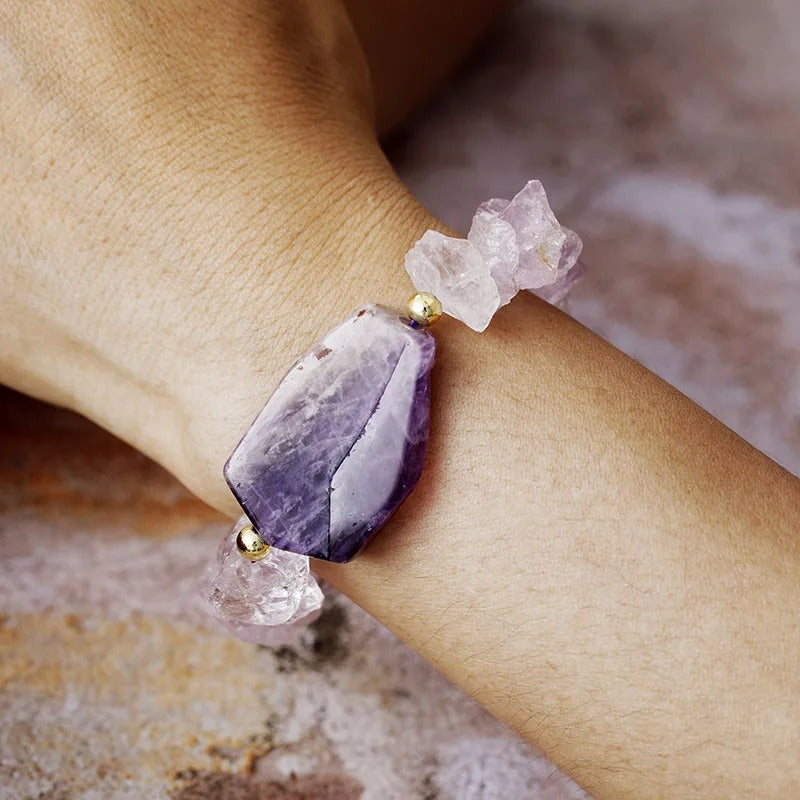Pulseira Elástica Boho Amethyst Haze